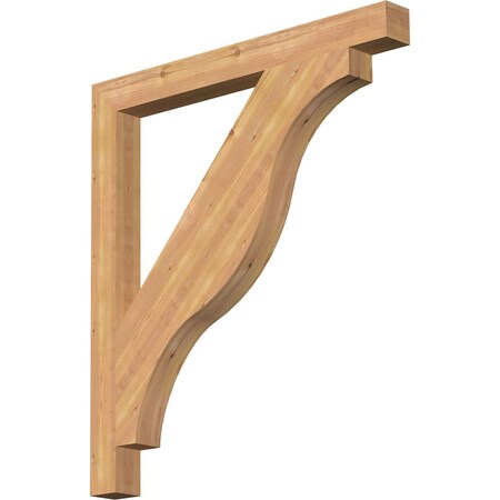 Ekena Millwork Funston Block Smooth Bracket, Western Red Cedar, 3 1/2"W x 38"D x 42"H BKT04X38X42FST05SWR